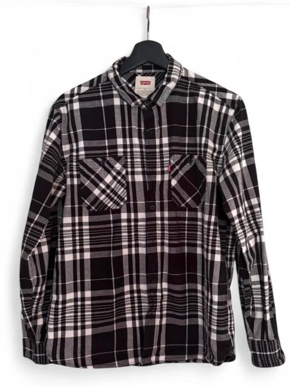 Levi's Black & White Plaid Shirt - Men's